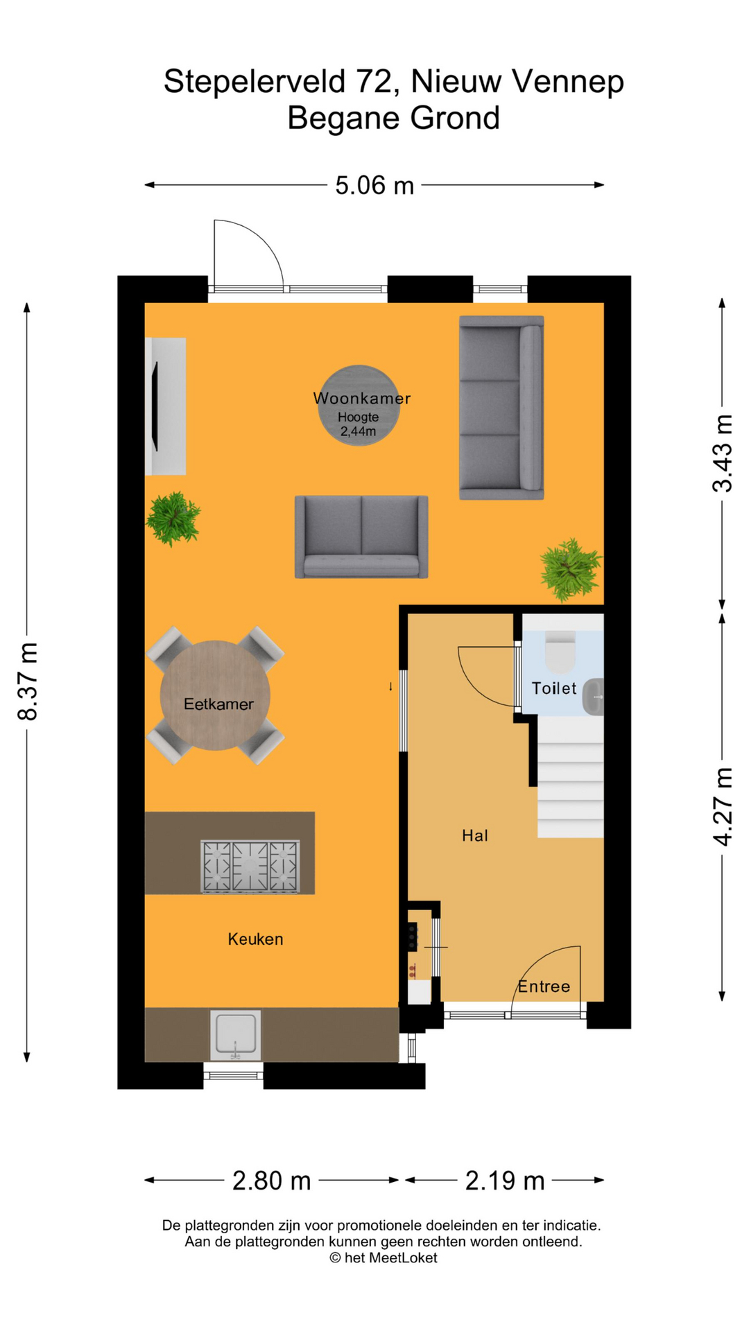 Stepelerveld 72 , 2151 JN Nieuw-vennep map